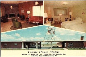 Postcard MOTEL SCENE Peoria Illinois IL AI6984