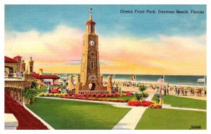 Postcard MONUMENT SCENE Daytona Beach Florida FL AP1933