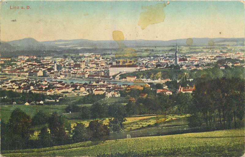 Austria Linz a. D. 1916 panorama postcard