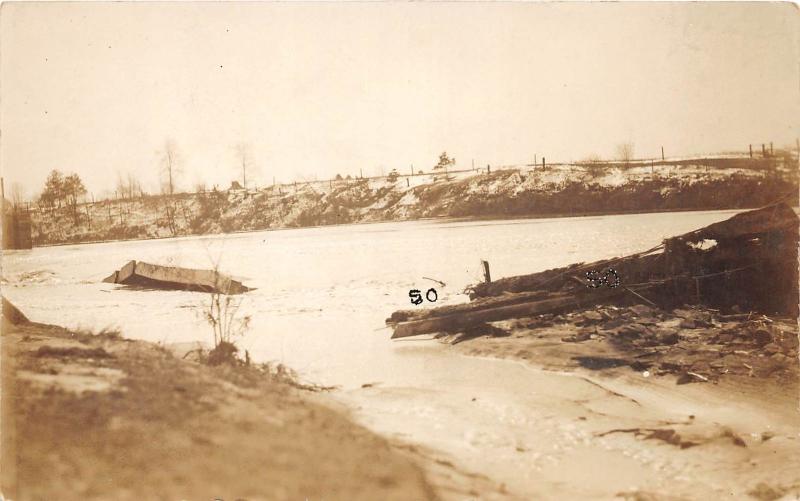 E53/ Fremont Ohio Real Photo RPPC Postcard 1913 Flood Disaster #50 