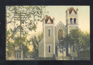 YANKTON SOUTH DAKOTA SD METHODIST CHURCH BUILDING VINTAGE POSTCARD