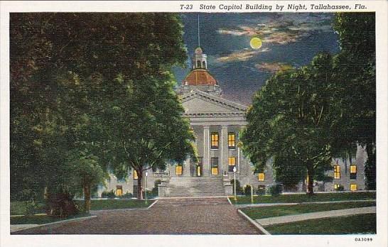 State Capitol Building By Night Tallahassee Florida