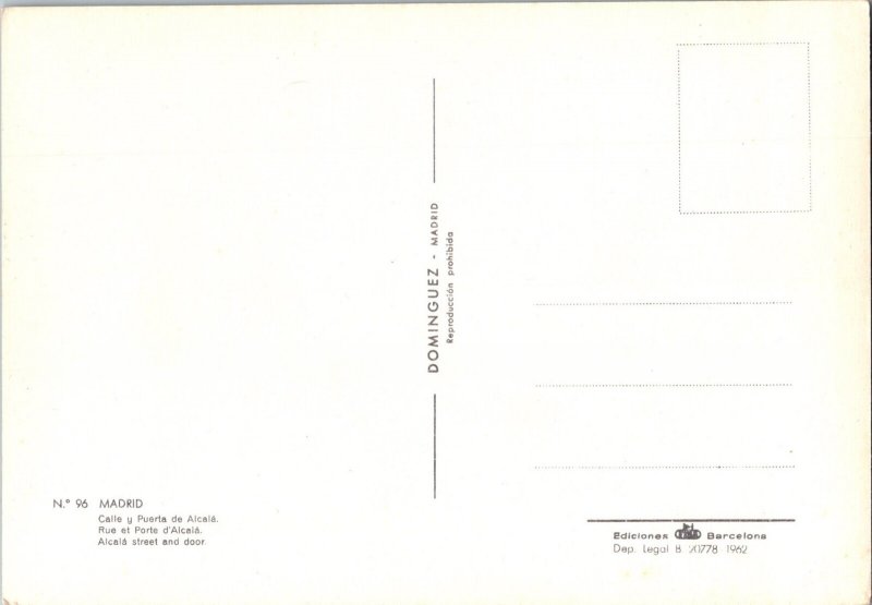 MADRID Spain Continental Postcard CA11