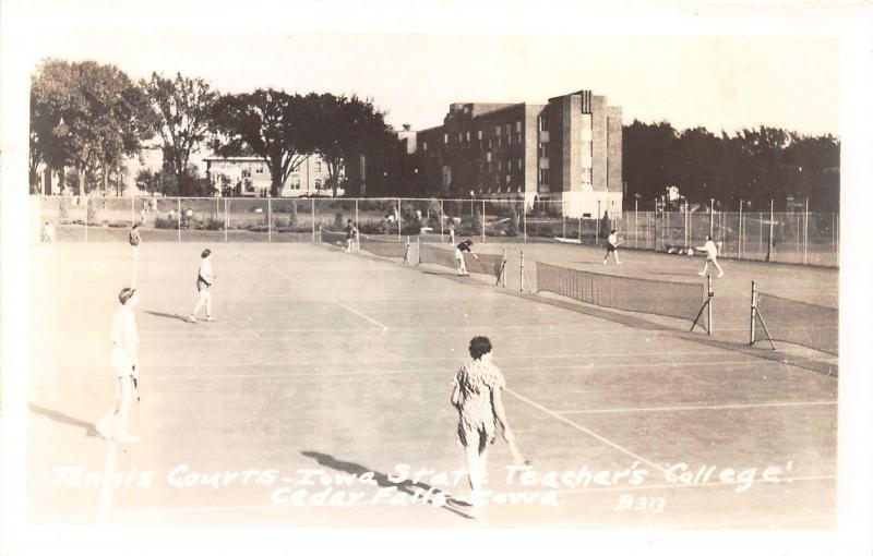 Playing Tennis @ Iowa State Teachers College~University of Norther Iowa~40s RPPC