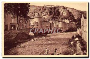 Postcard Old Meyrueis Village located at the confluence of Betuzon and Jonte