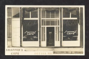 RPPC ODESSA MISSOURI SHAFFER'S CAFÉ RESTAURANT MO. REAL PHOTO POSTCARD