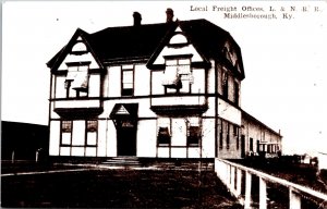 Freight Offices, L&N Railroad Middleborough KY Reproduction Postcard Y79