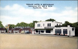 Fayetteville Tennessee TN Terrace Motel and Restaurant Vintage Postcard