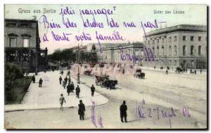 Old Postcard Gruss aus Berlin Unter den Linden