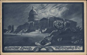 Washington D.C. District of Columbia Souvenir Spoon Vintage Postcard