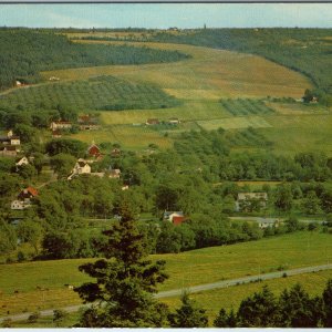 c1960s Gaspereaux Valley NS Wolfville Nova Scotia Postcard Cattle Farm View