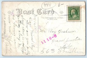 1910 Thanksgiving Turkey And Dutch Kid Embossed Nash Grand Junction CO Postcard