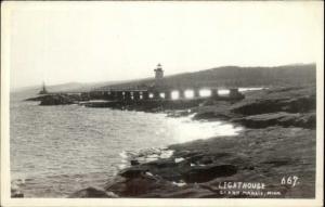 Grand Marais MN Lighthouse – Real Photo Postcard