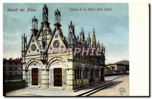 Postcard Old Saluti da Pisa Chiesa di S Maria della Spina