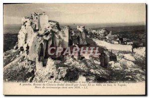 Old Postcard Provence Les Baux Chateau and Panoramic views of the Chateau de ...