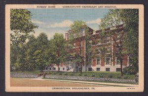 Postcard, United States, Philadelphia PA, Germantown Dispensary фnd Hospital
