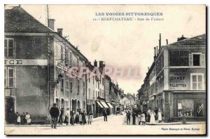 Old Postcard Neufchateau Vosges Picturesque Rue de France