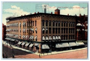 1910 Hotel Pantlind Exterior Roadside Grand Rapids Michigan MI Posted Postcard