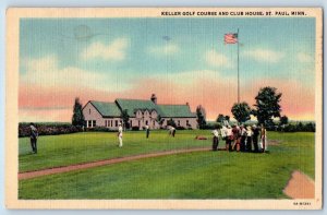 St. Paul Minnesota Postcard Keller Golf Course Club House c1947 Vintage Antique