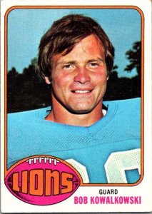 1976 Topps Football Card Bob Kowalski Detroit Lions sk4619