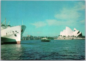 Famous Sydney Opera House Australia Oriana Docked At Overseas Terminal Postcard