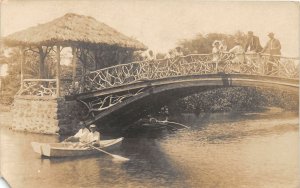 G35/ Point Loma California Postcard RPPC c1910 Sunset Cliffs Boat Bridge