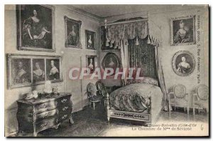 Old Postcard Chateau de Bussy Rabutin Cote d'Or Chamber of Madame de Sevigne