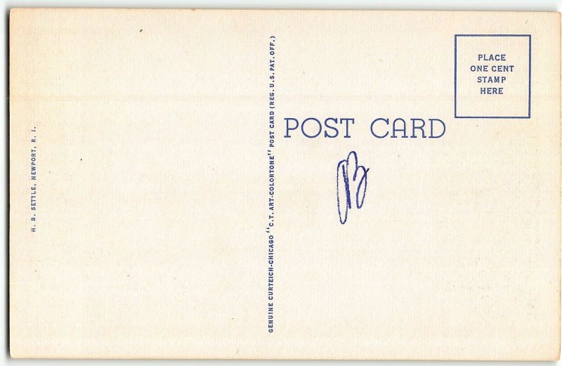 Newport RI - Chetwode, Astor Residence on Bellevue Ave - 1934 Linen Postcard