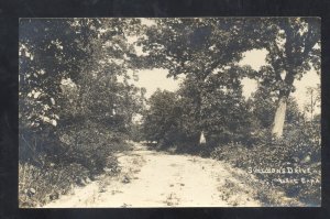 RPPC LIBERTYBILLE ILLINOIS LAKE EARA SHELDON'S DRIVE REAL PHOTO POSTCARD