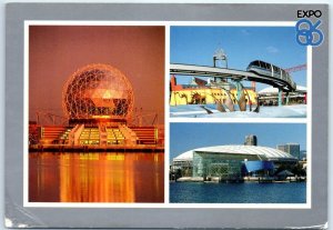 Postcard - Three memorable sites at Expo 86 - Vancouver, Canada