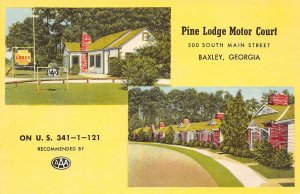 Baxley Georgia Pine Lodge Motor Court, AAA Sign, Multi-View Chrome PC U8198
