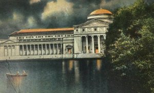 Field's Columbian Museum Postcard Jackson Park Chicago Boat Canoe