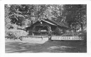 Wyoming Cody Goff Creek Lodge 1945 Roadside 1945 RPPC Photo Postcard 22-3090