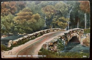 Vintage Postcard 1908 Boulder Bridge Rock Creek Park Washington DC