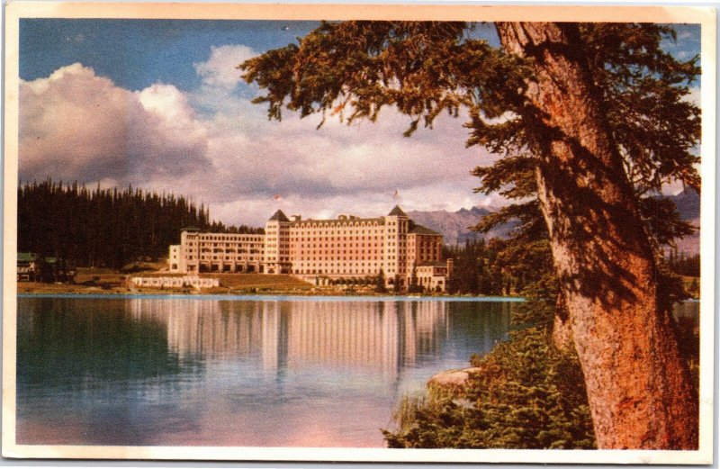 VINTAGE POSTCARD CHATEAU LAKE LOUISE LOCATED LAKE LOUISE ALBERTA BYRON HARMON