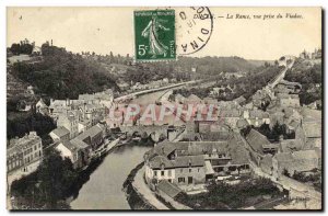 Old Postcard Dinan Rance The view from the viaduct