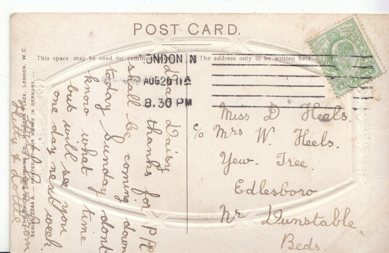 Genealogy Postcard - Family History - Heels - Near Dunstable - Bedford   A3454