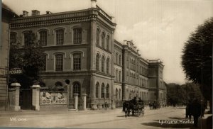 Slovenia Ljubljana Realka High School Vintage RPPC 08.67