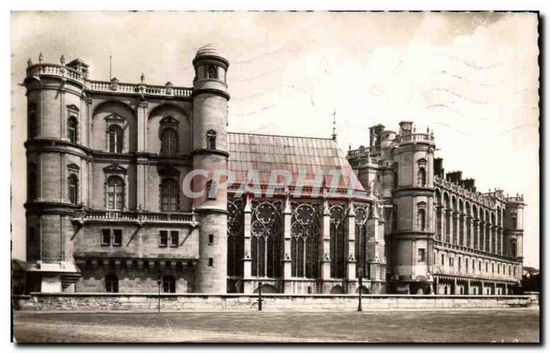 Postcard Old Saint Germain En Laye Le Chateau frontage on South West Chapel