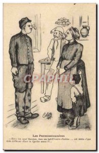 Postcard The Old Illustrator permissiouneres (militaria) Lestin