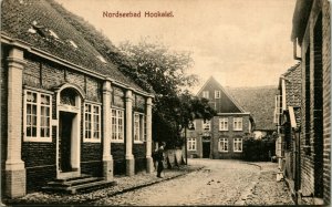 Vtg Postcard 1910s Wangerland Germany Nordseebad Hooksiel Hotel Alley View UNP 