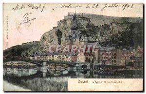 Old Postcard Dinant The Church and the Citadel