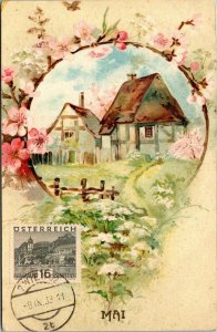 MAI Cottage Flowers Durnstein Lower Austria Stamp Maximum Postcard UND 1911