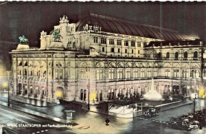 Wien Vienna Austria~Staatsoper mit Festbeleuchtung-State Opera~Photo POSTCARD