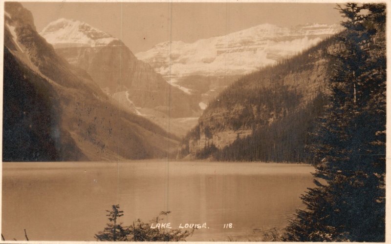 Vintage Postcard Lake Louise Hamlet Banff National Park Canada 