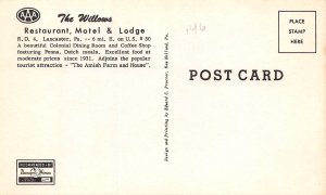 Lancaster, Pennsylvania, The Willows Restaurant & Motel, Vintage, AA357-2