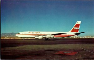 TWA Trans World Airlines Boeing 707-131B Postcard J44