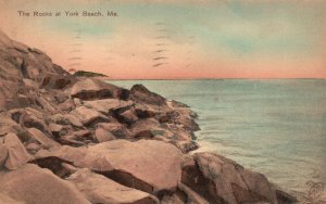 The Rocks At York Beach Maine ME The Robbins Bros Pub. Vintage Postcard 1908