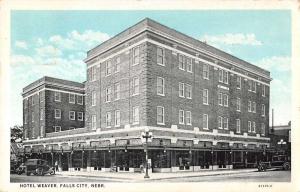 Falls City Nebraska Hotel Weaver Street View Antique Postcard K16325