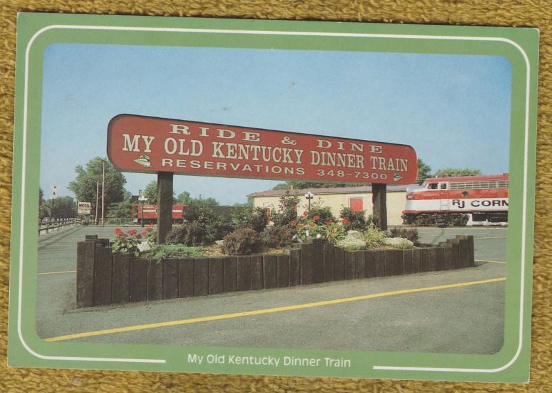 My Old Kentucky Dinner Train Post Card Bardstown Railroad